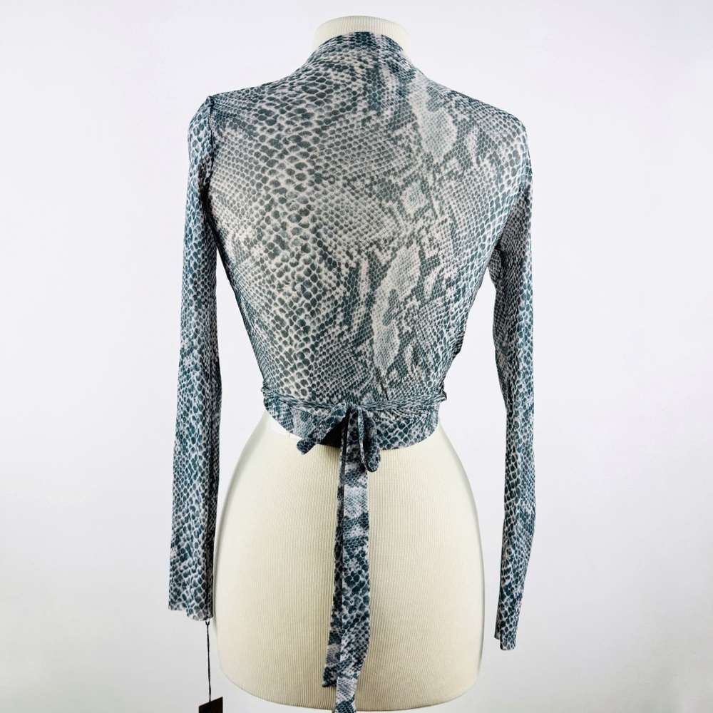 Only Hearts python snake print semi-sheer wrap bl… - image 6